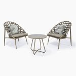 set *3 sillas auxiliares para exterir + mesa de centro montana garden - set para terraza