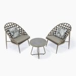 set *3 sillas auxiliares para exterir + mesa de centro montana garden - set para terraza