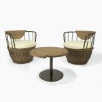 MESA PARA TERRAZA ESTRUCTURA EN ALUMINIO, RATTAN SINTETICO, NO TIENE MARCA, NI REFERENCIA, USO RESIDENCIAL