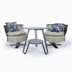 SILLA PARA TERRAZA, ESTRUCTURA EN HIERRO Y RATTAN PLASTICO, CADA SILLA CON SU COJIN DE TEXTIL SINTETICO RELLENO DE ESPUMA, USO RESIDENCIAL, MERCANCIA NUEVA, NO TIENE REFERENCIA, NI MARCA,