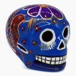 craneo decorativo pequeño de barro