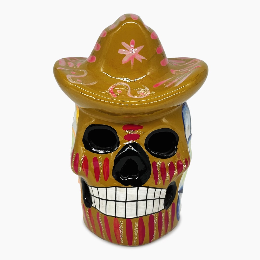 cráneo de cerámica mexicano cráneo de cerámica mexicano
